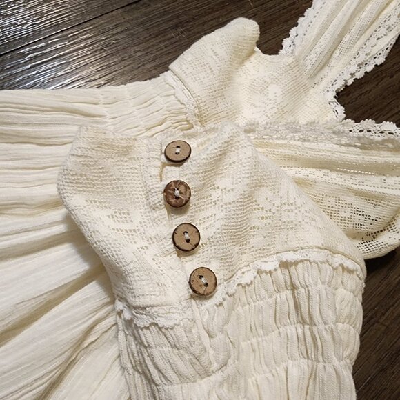 Free People Heartland mini dress NWT White Small missing one lace - Picture 9 of 15